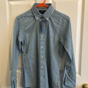 Polo by Ralph Lauren Men's Pale Blue Button-Down Shirt